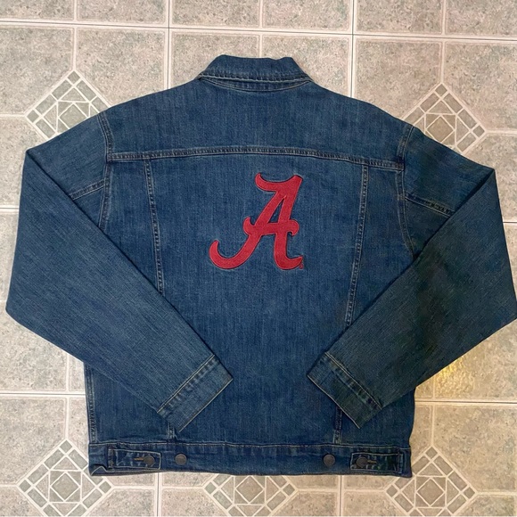 Wrangler Other - NWT Wrangler Retro Alabama Crimson Tide Ranch Trucker Western Denim Jacket Men M